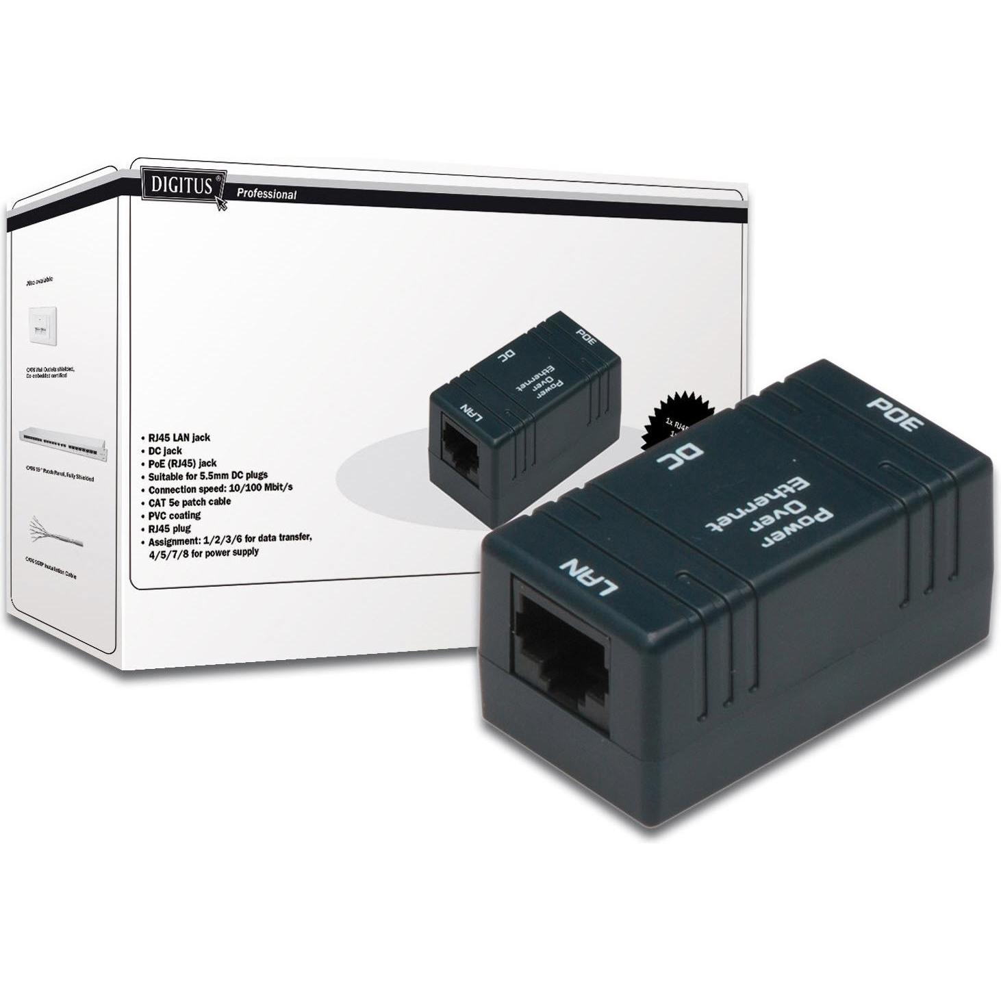 Thumbnail - Digitus Passive PoE-Wandmontagebox, PoE Injector