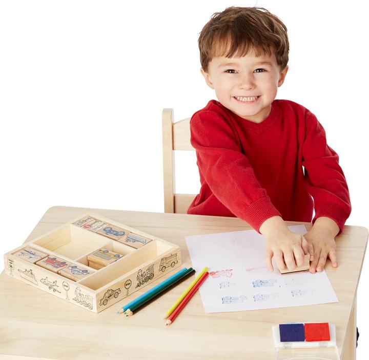 Actual product image Melissa & Doug Stamp Set vehicles