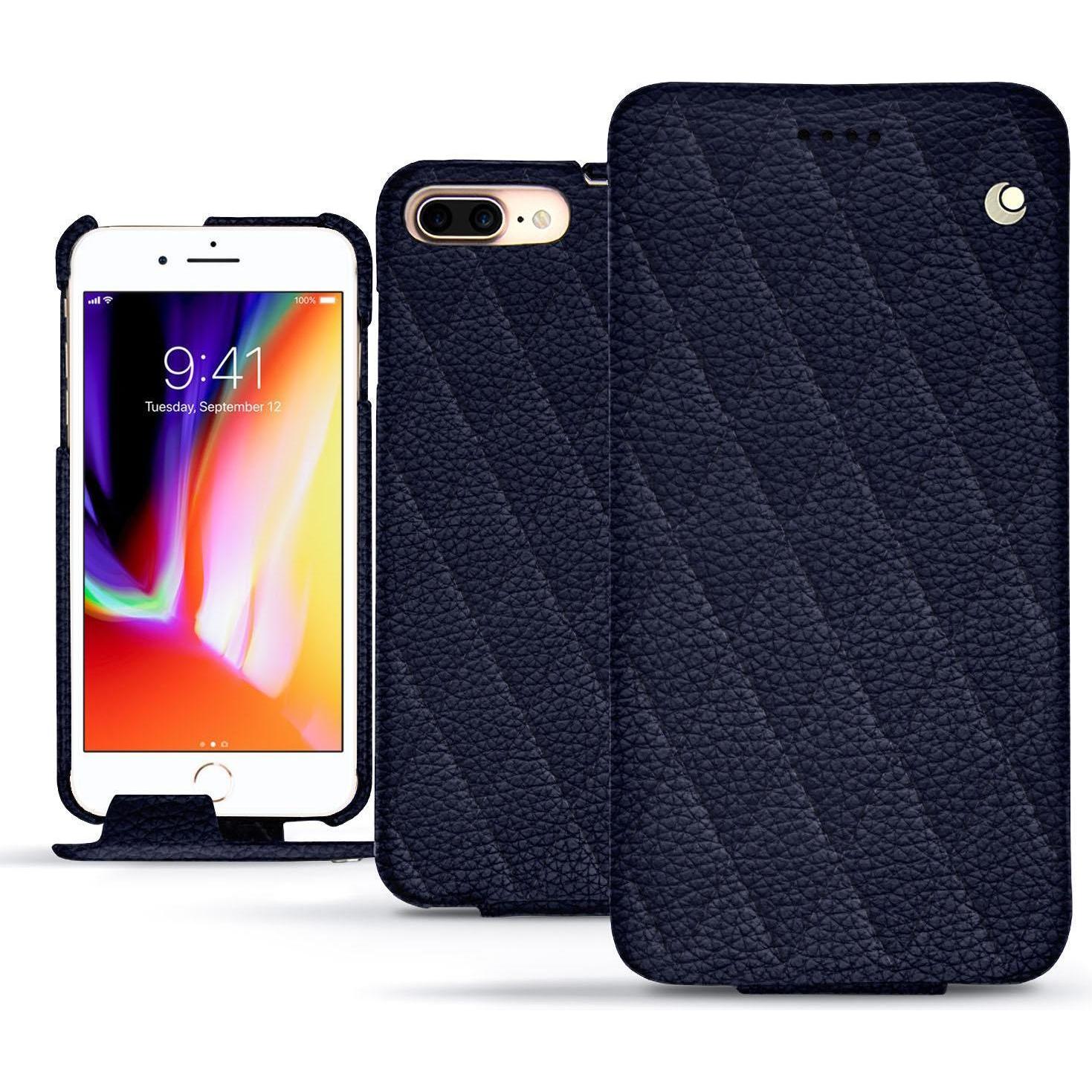 Thumbnail - Noreve Lederschutzhülle vertikal (Apple iPhone 8 Plus), Smartphone Hülle, Violett