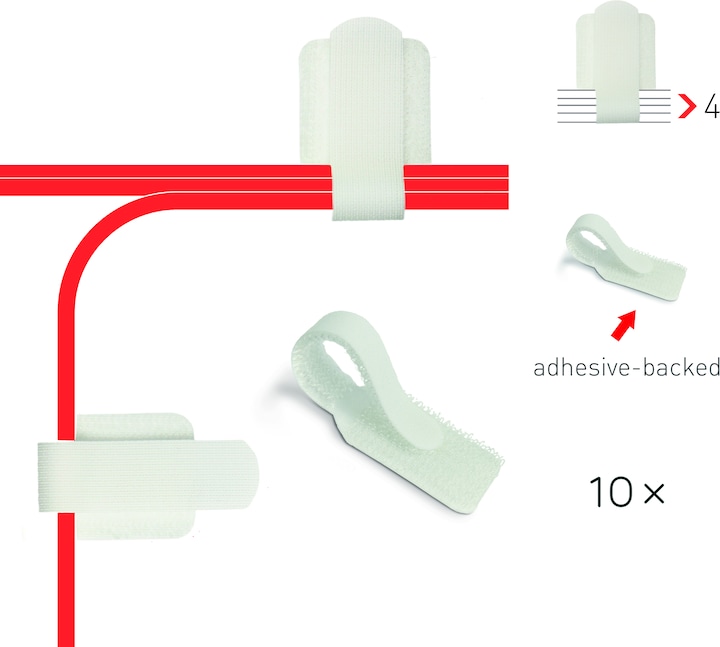 Actual product image Label-the-cable LTC Wall Velcro Cable Ties, pack of 10 (Velcro cable ties, 90 mm, 10 pcs.)