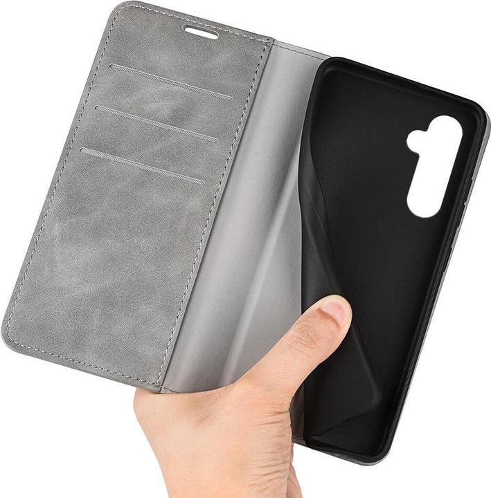 Produktbild Cover-Discount Galaxy A25 5G - Stand Flip Case Hülle grau (Samsung Galaxy A25 5G)