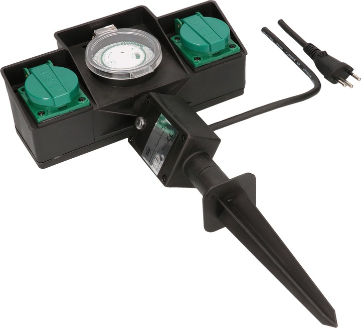 Image du produit Max Hauri Piquet de jardin 2x type 13 avec minuterie IP44