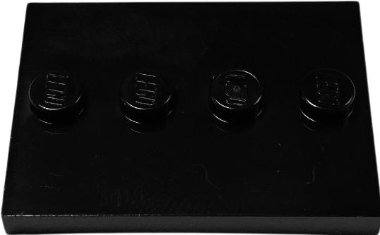 Actual product image LEGO 3x4 Stand Plate Tile Modified - Black 88646 NEW - 100x (LEGO Accessories)