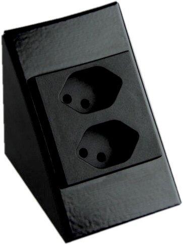 Actual product image Werkstarck Steckdosendreieck 2xT13 schwarz, 1.4m