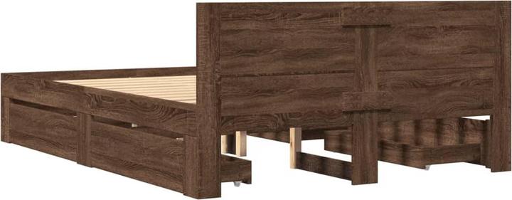 Actual product image VidaXL Bed frame with headboard (140 x 200)