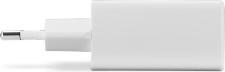 Image du produit Hama Chargeur rapide, 1x USB-C, 1x USB-A, mini-chargeur, 32 watts, blanc (32 W, 2 ports)