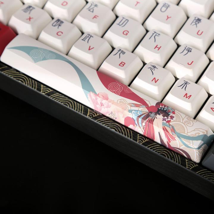 Actual product image Varmilo VEA87 Beijing Opera TKL Gaming Keyboard, MX-Brown, white LED - US Layout (US, Cable)