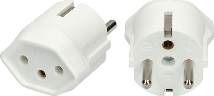 Actual product image Max Hauri Fix adapter 3-pole (CEE 7/4, Type 13)