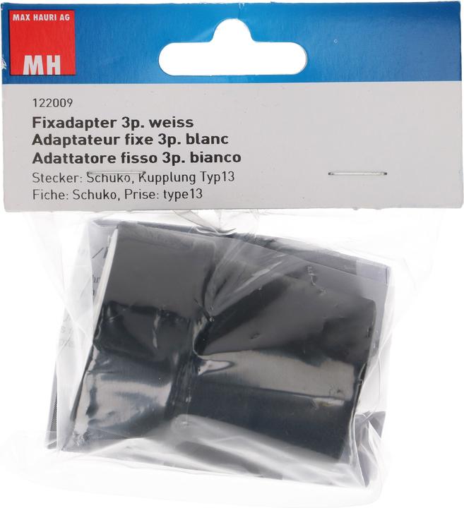 Actual product image Max Hauri Fix adapter 3-pole (CEE 7/4, Type 13)