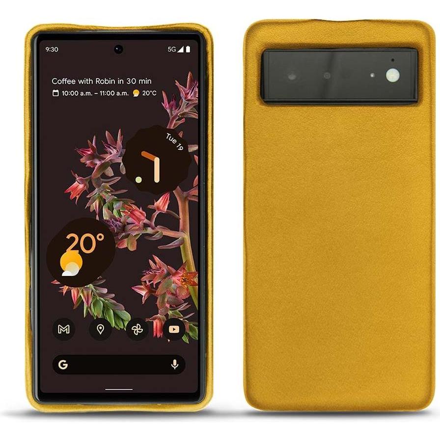 Noreve Lederschutzhülle (Google Pixel 6), Smartphone Hülle, Orange