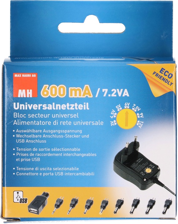 Actual product image Max Hauri Universal plug-in power supply unit