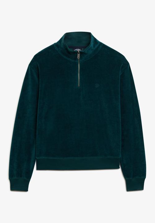 Actual product image Superdry Velour Half Zip Sweatshirt (XS)