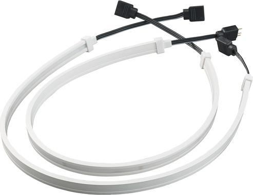 Actual product image Silverstone Technology SST-LS04 - Premium ARGB LED Light Strip, 45 cm with 40x 2020 ARGB L on both sides (RGB)