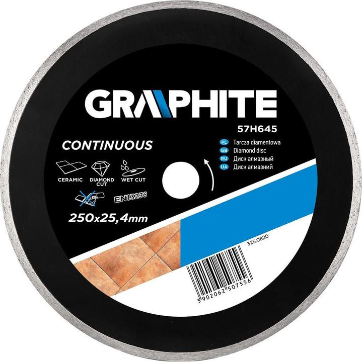 Actual product image Graphite diamond disc (diamond disc 250 x 25.4 mm, solid)