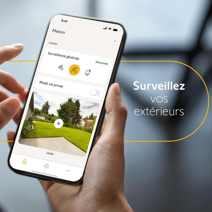 Actual product image somfy Outdoor Camera Set with Intelligent Detection, 1080p Full HD, 110 dB Siren, Lamp Connection (1920 x 1080 Pixels)