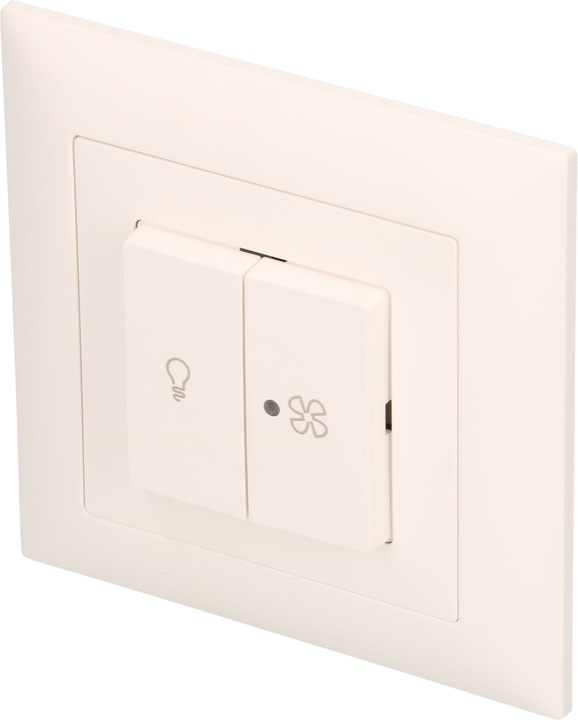 Immagine prodotto Feller EdizioDue doppio pressostato schema 3+3 luce e ventole illuminate UP