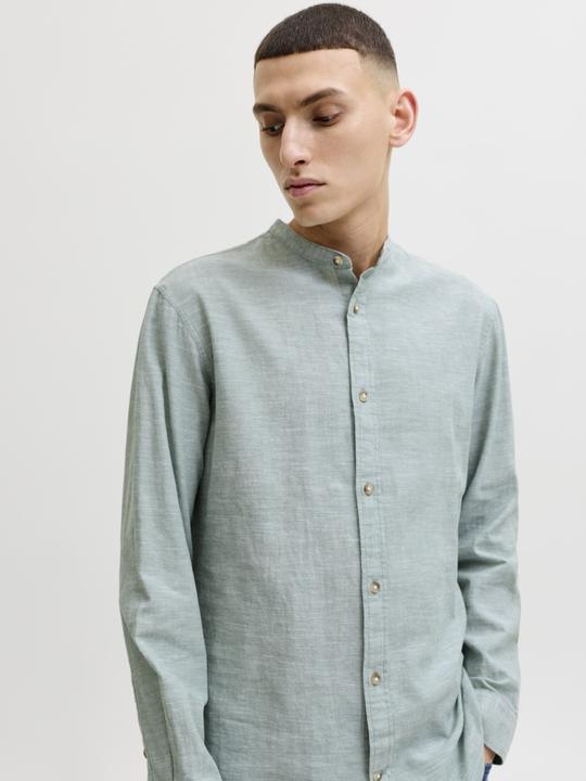 Actual product image Jack & Jones Jjesummer Linen Blend Band Shirt L/S Sn (XL)