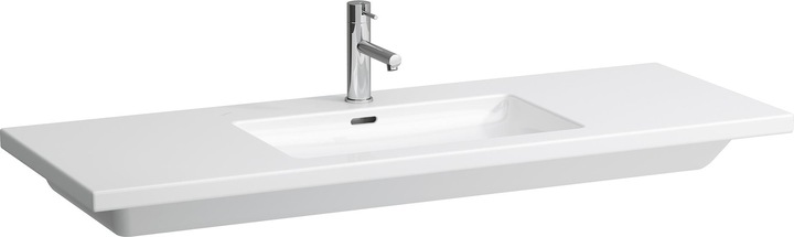 Produktbild Laufen Living Square Waschtisch, 1 Hahnloch, mit Überlauf, 1300x480, einseitig schneidbar bis 97,5c (1387 mm, 235 mm)
