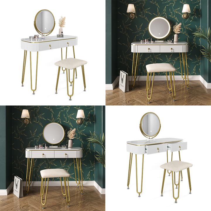 Image du produit Vicco Grace avec éclairage LED et tabouret (100 x 40 x 126 cm)