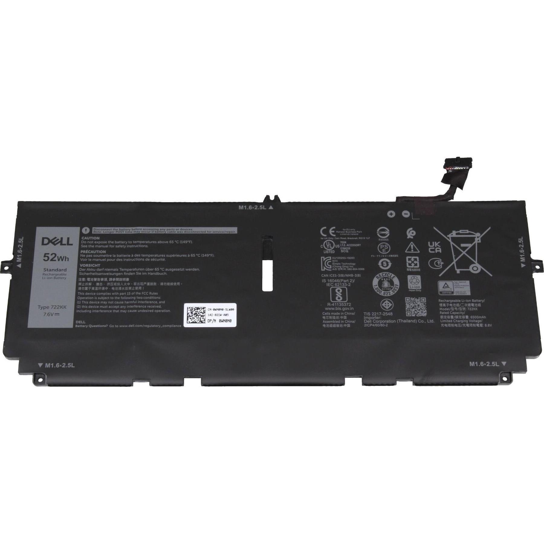 Dell 0FP86V (4 Zellen, 6500 mAh), Notebook Akku