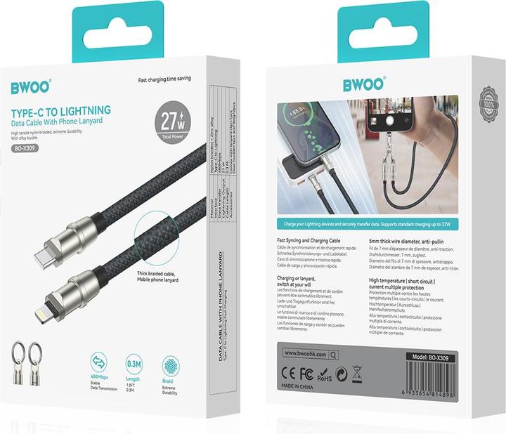 Actual product image Bwoo String 27W Cable USB-C to Lightning, 1,2 m (1.20 m, 27 W)