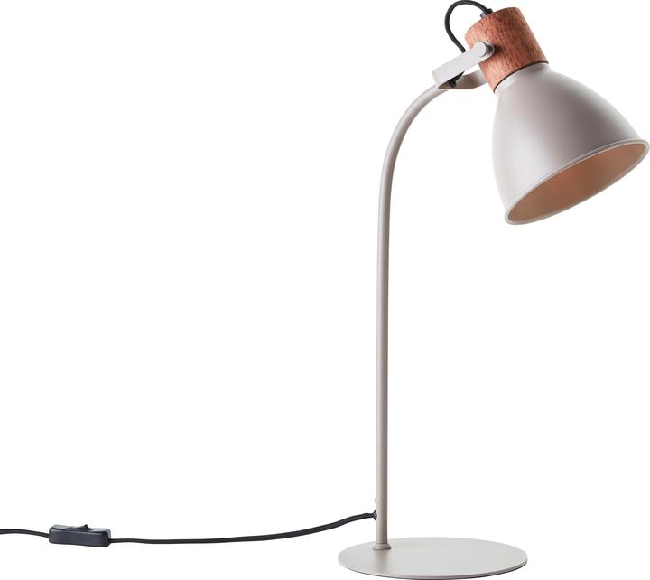 Produktbild Brilliant Erena Tischleuchte 52cm taupe Metall/Holz Schnurzwischenschalter 1x A (E27)
