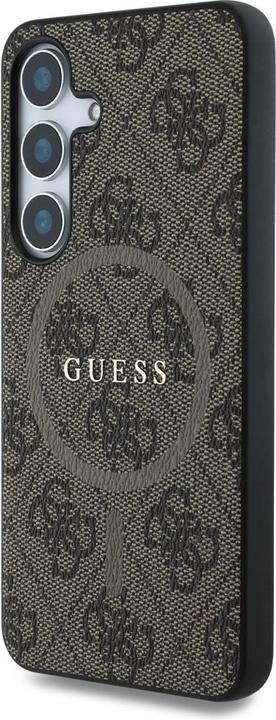 Produktbild Guess Etui Leather 4G Colored Ring Classic Logo MagSafe Samsung Galaxy S25 brÄ zowy (Samsung Galaxy S25)
