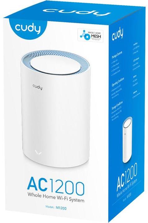 Produktbild Cudy M1200 1-PACK mesh wi-fi system Dual-band ( / ) Wi-Fi 5 (802.11ac) White Internal