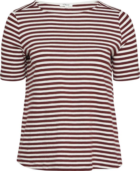 Produktbild s.Oliver Gestreiftes Halbarmshirt mit Flammgarn (44)