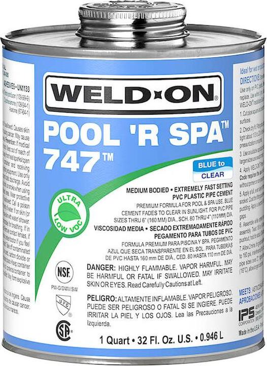 Nährwerte und Zutaten Tangit Weld-On® 747™ Pool ‘R Spa™