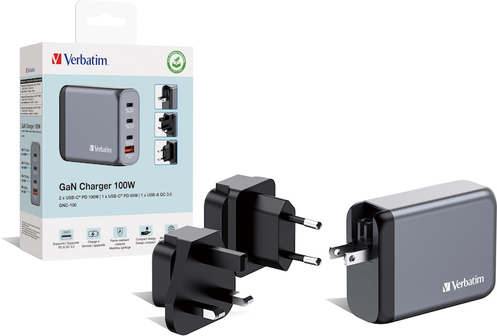 Produktbild Verbatim GNC-100 GaN Charger (100 W)