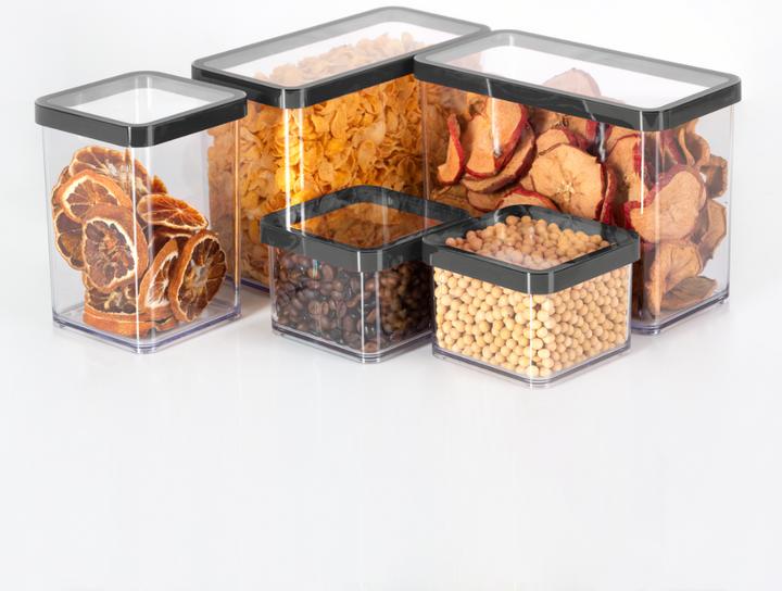 Actual product image Rotho LOFT storage tins KLAR black (0.23 l)