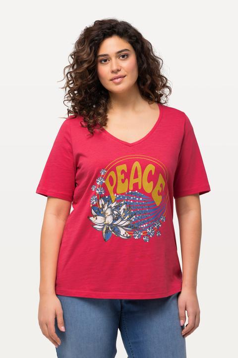Produktbild Ulla Popken T-Shirt, Pailletten, Classic, V-Ausschnitt, Halbarm (46, 48)