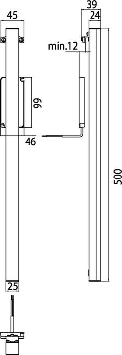 Immagine prodotto Emco Apparecchio LED a specchio SYSTEM 2 verticale, cromo 500mm
