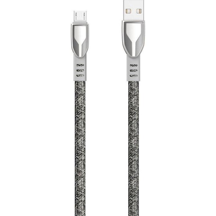 Thumbnail - Dudao USB braided cable - micro USB 5 A 1 m gray (L3PROM gray) (1 m, USB 2.0), USB Kabel