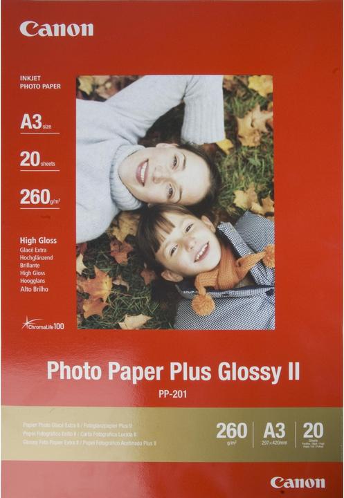 Produktbild Canon PP-201 Plus Glossy II (265 g/m², A3, 20 x)