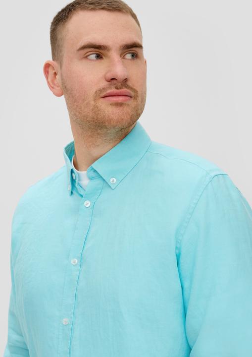 Produktbild s.Oliver Hemd Leinenhemd mit Button-Down-Kragen (XXL)