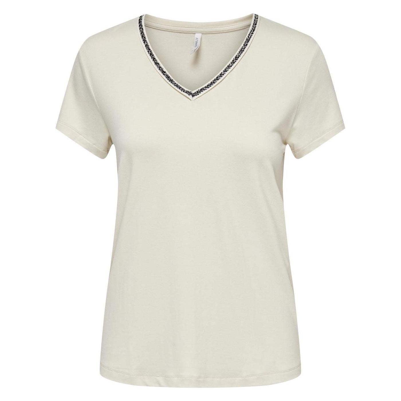 Only, Blusen, Onlmoster S/S V-Neck Detail Top Cs Jrs, (M)