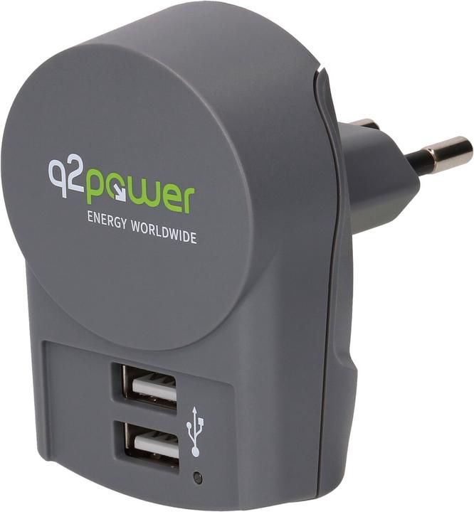 Actual product image Q2 Power Q2Power travel adapter