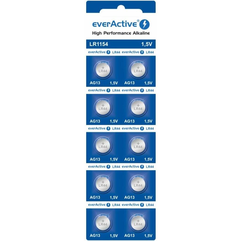Everactive LR1154 (LR44) (10 pz., LR44, 150 mAh), Batterie + pile