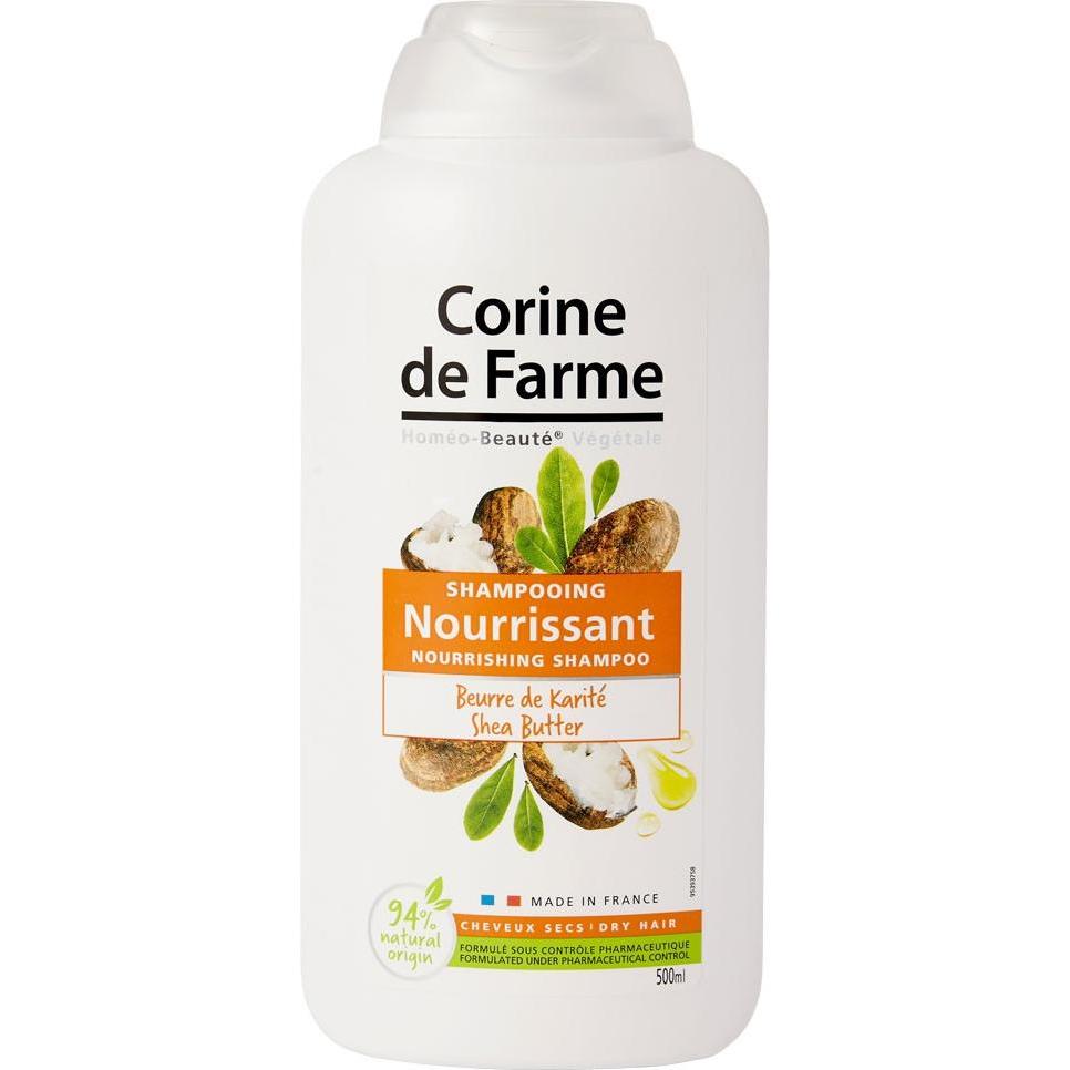 Corine de Farme, Shampoo, Nourishing Shampoo with Shea Butter (500 ml, Flüssiges Shampoo)