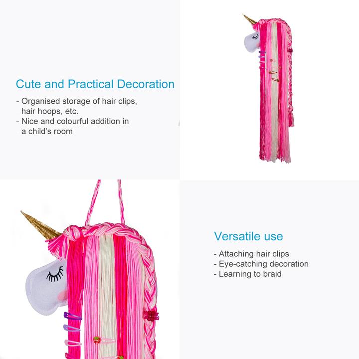 Produktbild Intirilife Einhorn Haarklammer Aufbewahrungswandteppich (1 Stk.)