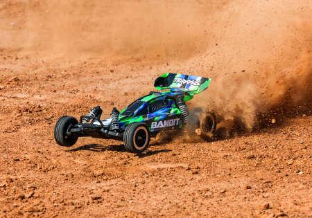 Immagine prodotto Traxxas BUGGY BANDIT HD 1:10 2WD EP RTR VERDE con caricabatterie e batteria USB-C (RTR pronto all'uso)