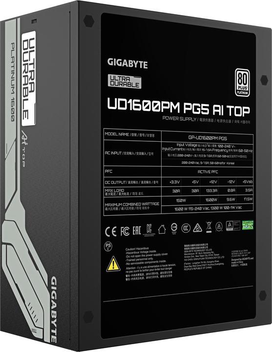 Actual product image Gigabyte Power supply unit UD1600GM PG5 1600Watt (1600 W)