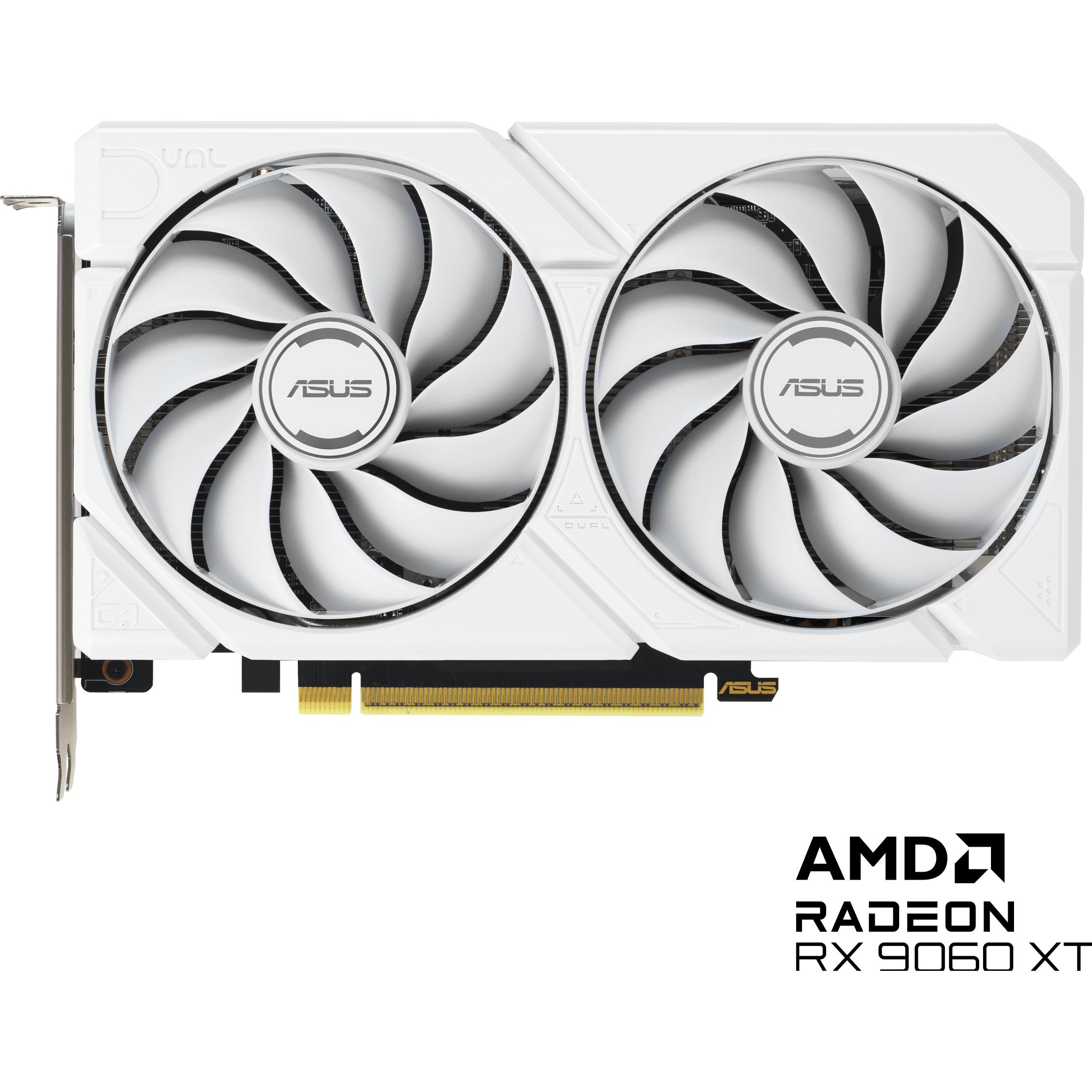ASUS DUAL-RX9060XT-16G-WHITE 16GB GDDR6 HDMI DP (16 GB), Grafikkarte