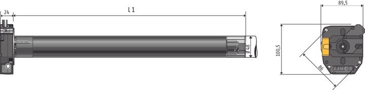 Actual product image somfy Roller shutter motor