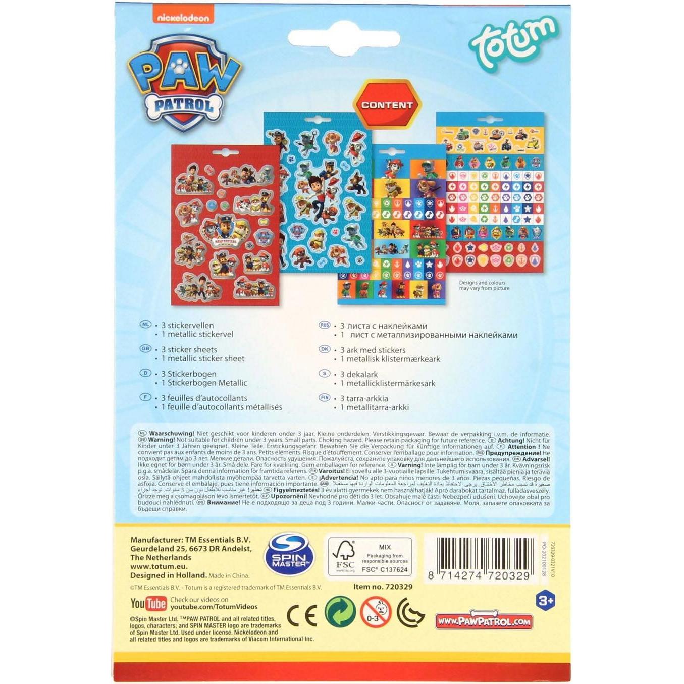 Thumbnail - Totum, Sticker, Paw Patrol Stickervel