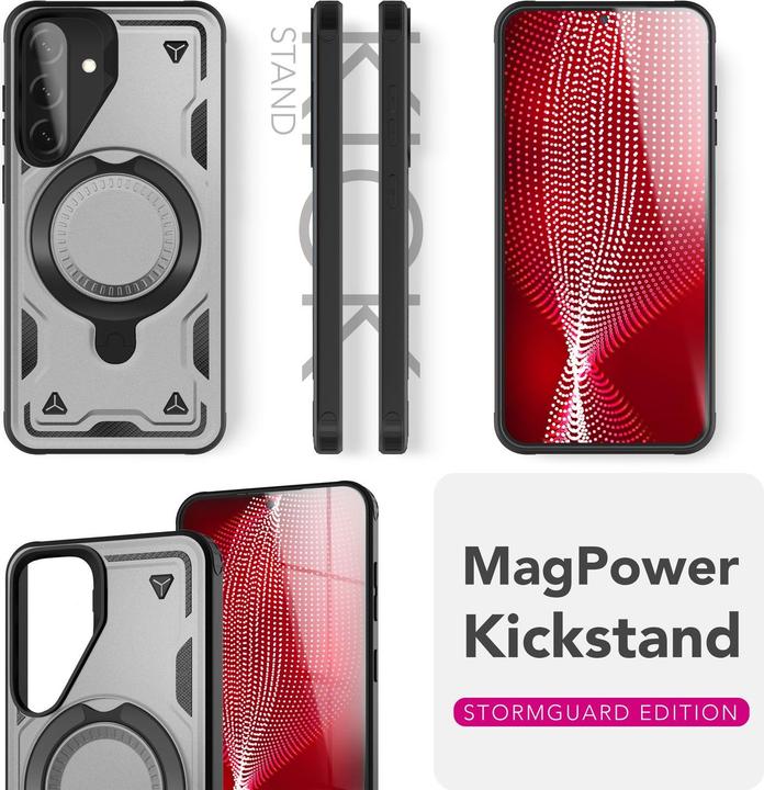 Produktbild Nalia Stormguard - Stabile Panzer Hülle mit MagSafe & 360-Grad Ringhalter - Military Cover (Samsung Galaxy A56)
