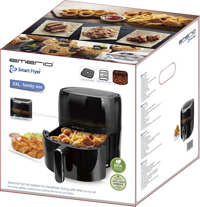 Immagine prodotto Emerio Friggitrice ad aria calda, Smart Fryer, 5L, nero, cool t