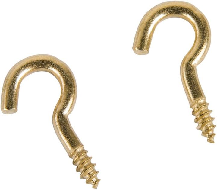 Rayher Gancio a vite, piegato, ottone, 24 pezzi